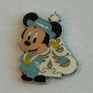 TDR Mickey Mouse White Christmas Tree - Game Prize Christmas 2006 Disney Pin H5