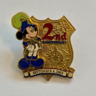 Tokyo Disney Sea 2nd Anniversary Mickey 2003 Disney Pin (A1)