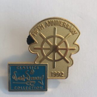 WDDC - 5th Anniversary - 1992 - Ships Wheel Disney Pin LE (B6)