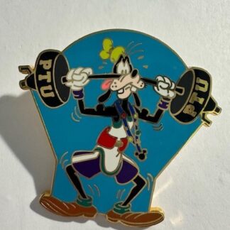 WDW Disney 2008 PTU Mystery Tin Goofy Weightlifting Pin (A7)