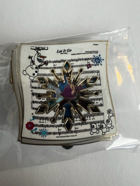 WDW Frozen Music To My Ears Cast Exclusive Let It Go Song LE 800 Disney Pin (B6)