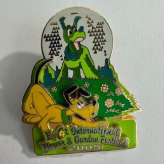 WDW Pluto Topiary Epcot International Flower Garden Festival 2005 Disney Pin F1
