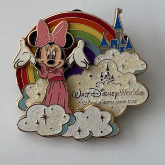 WDW Where Dreams Come True Rainbow Minnie Mouse Clouds Disney Pin (B5)