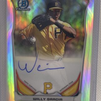 WILLY GARCIA  PIRATES RC AUTO  2014 BOWMAN CHROME #BCAP-WG  REFRACTOR /500
