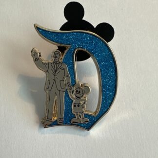 Walt Disney Mickey Partners Statue Key To Disneyland 70th D Pin Gold Glitter D8