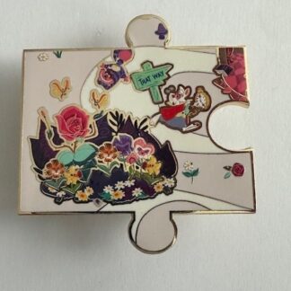White Rabbit Cheshire Cat Alice Wonderland Map Puzzle Mystery 2025 Disney Pin F7