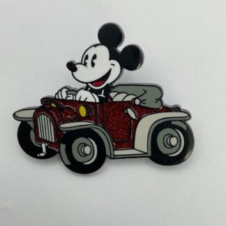 World Of Walt Disney Mickey Mouse Pin Glitter Driving Red Car H1